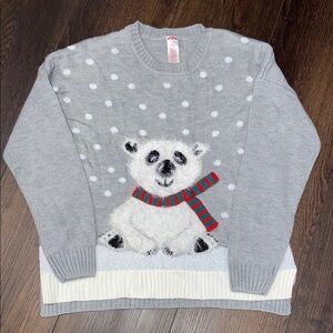 Gray Polar Bear Sweater
